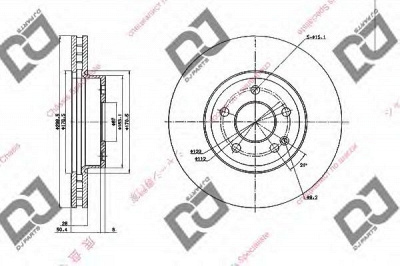 DJ PARTS bd1742 -  Тормозной диск